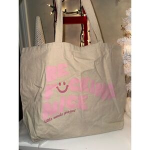 Little Words Project BE Ducking NICE Canvas Tote Bag